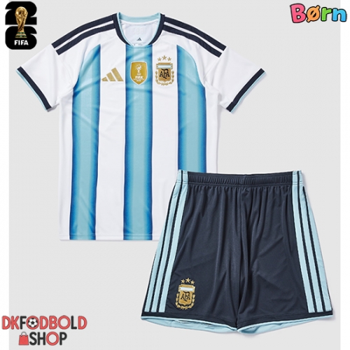 Argentina Hjemmebanesæt Børn VM 2026 Kort ærmer (+ korte bukser)